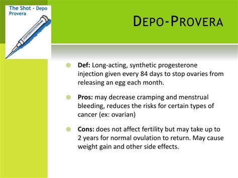 Fertility and Depo Calendar