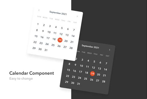 Figma Mui Calendar Component Template