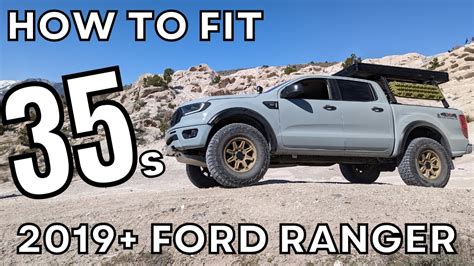 Ford Ranger on 35s desert running