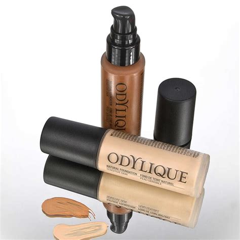 Example of a foundation tester palette with different skin types