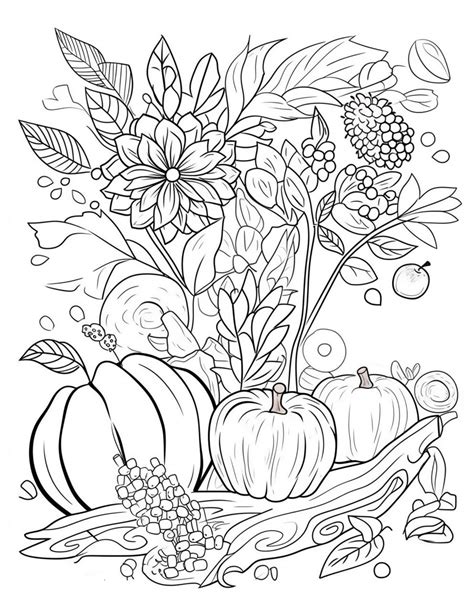 Free Fall Coloring Pages for Adults and Children