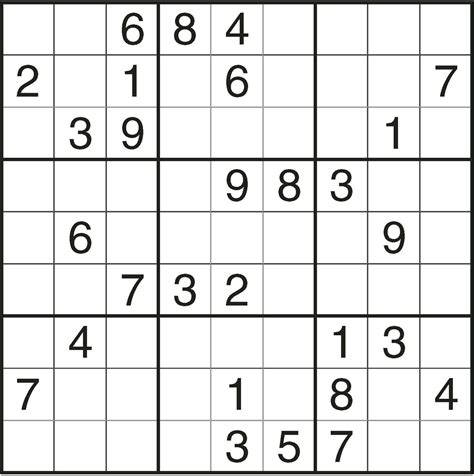 Free Printable Sudoku