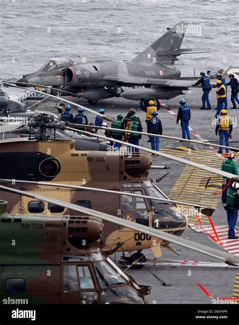 French Aircraft Carrier Charles de Gaulle Flight Deck