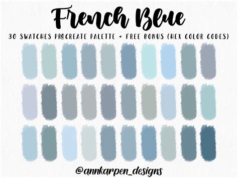 French Blue Color Palette Colors