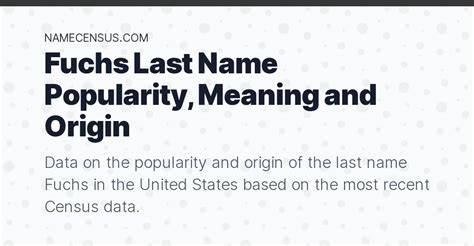 Fuchs Surname Variations