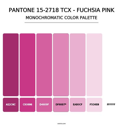 Fuchsia Monochromatic Color Palettes