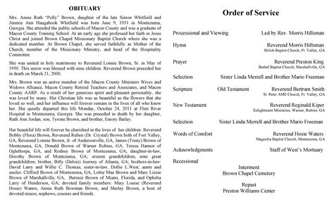 Funeral Home Obituary Guidelines