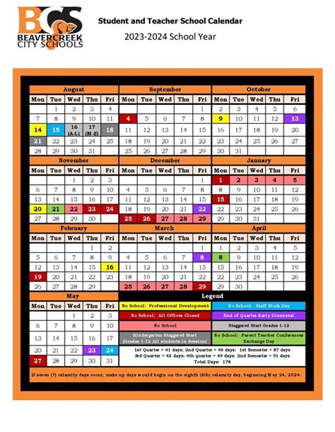 Example of GPS Jr High School Calendar