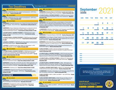 GTC Deadline Calendar