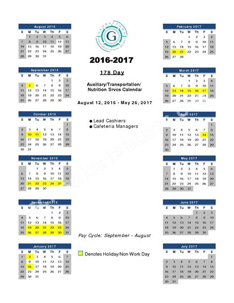 Georgetown ISD Calendar Image 1