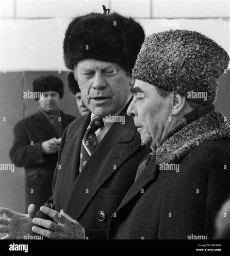 Gerald Ford and Leonid Brezhnev