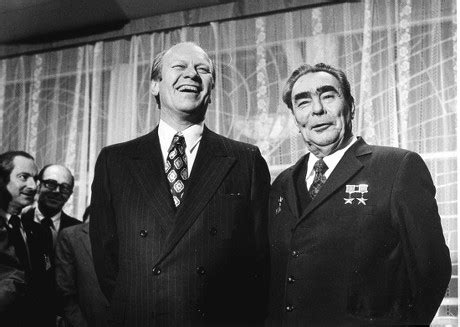 Gerald Ford and Leonid Brezhnev