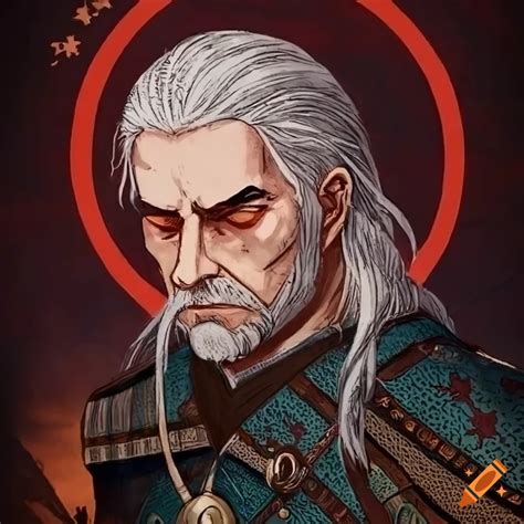 Geralt of Rivia's impact on popular culture, showcasing his image on a poster