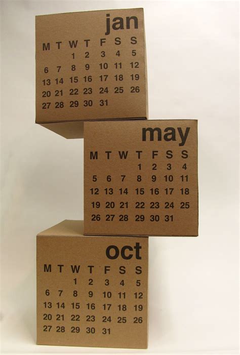 German Style Cardboard Calendar Image 10