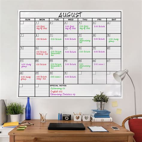 Giant Erasable Wall Calendar Ideas