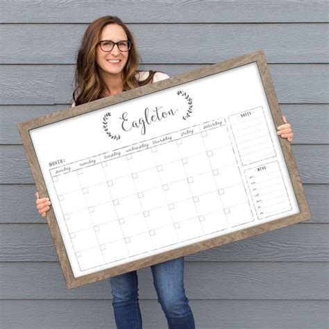 Giant Erasable Wall Calendar Templates