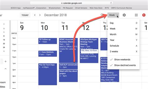 Google Calendar Options