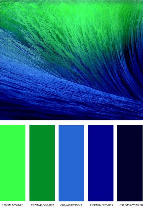 Green and blue color palette