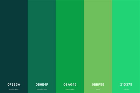 Green color palette