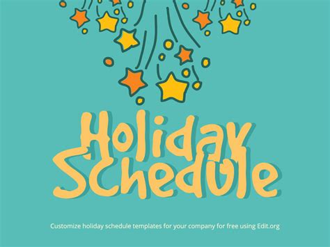 Holiday Schedules