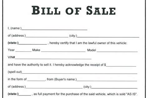 How To Create A Car Bill Of Sale