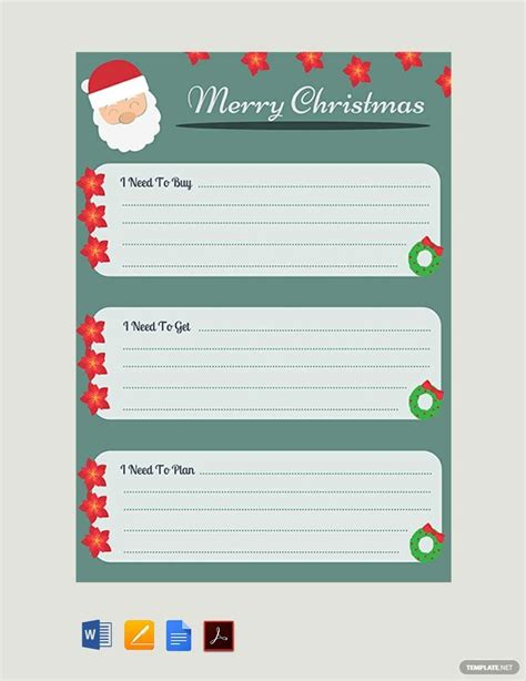 How to Use Christmas List Templates