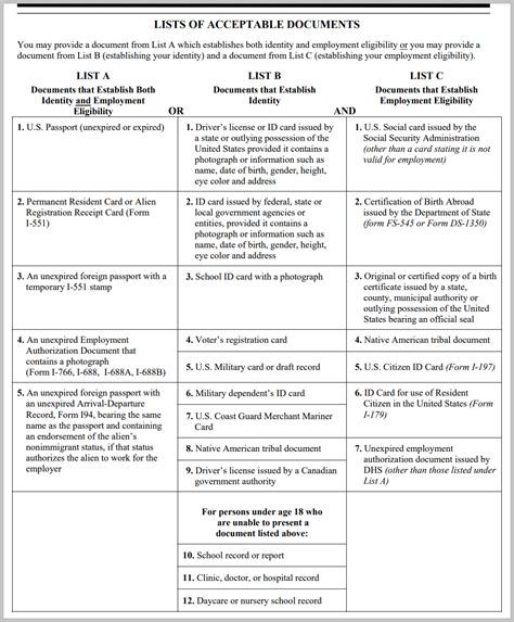 I-9 Form Requirements