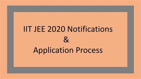 IIT Exam Application Process