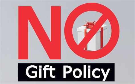 Implementing a No-Gifts Policy