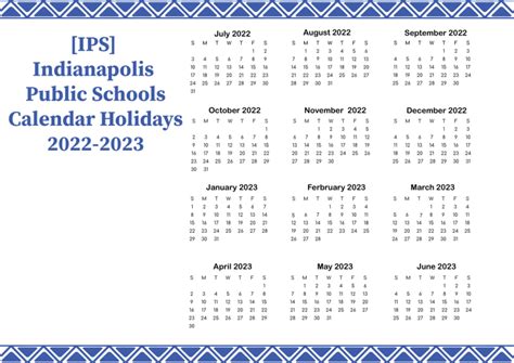 Indianapolis Public Schools Calendar Image 4