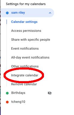 Google Calendar Integrations