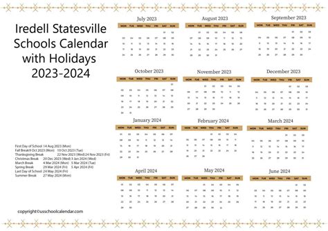 Iredell Statesville Schools Calendar Access