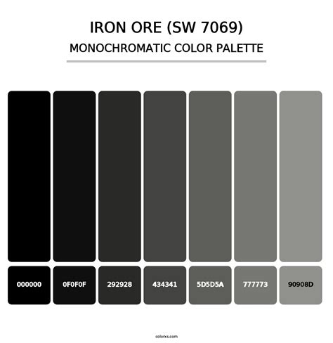 Iron Ore monochromatic color scheme