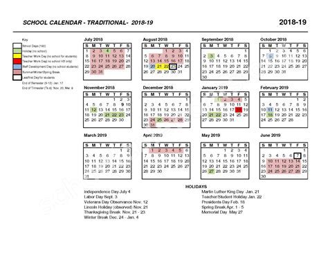 Irvine Unified School District Calendar Overview