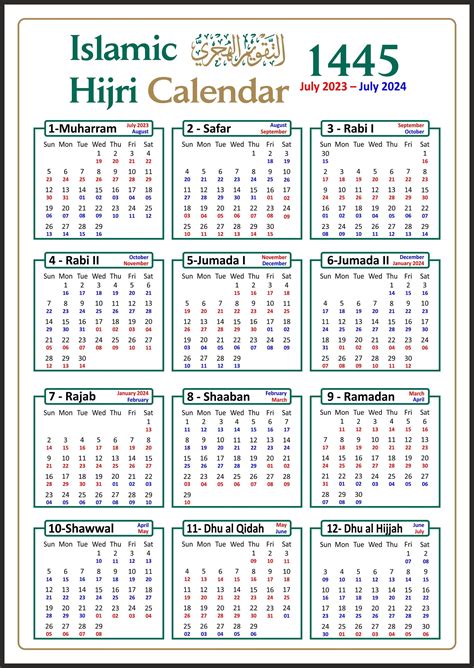 Islamic Calendar 2025