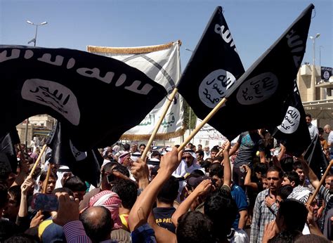 Islamic Flag Waving in a Crowd