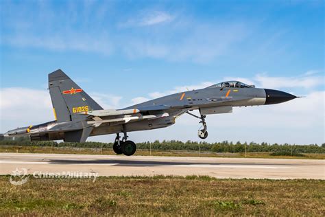 J-11 Fighter Jet in Flight