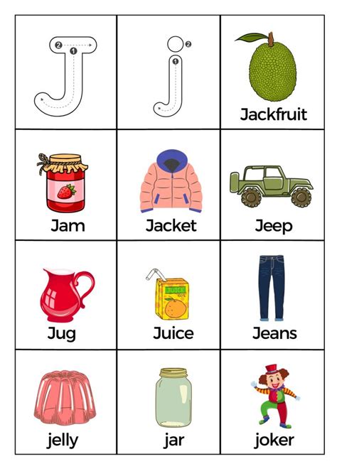 Image of J words examples