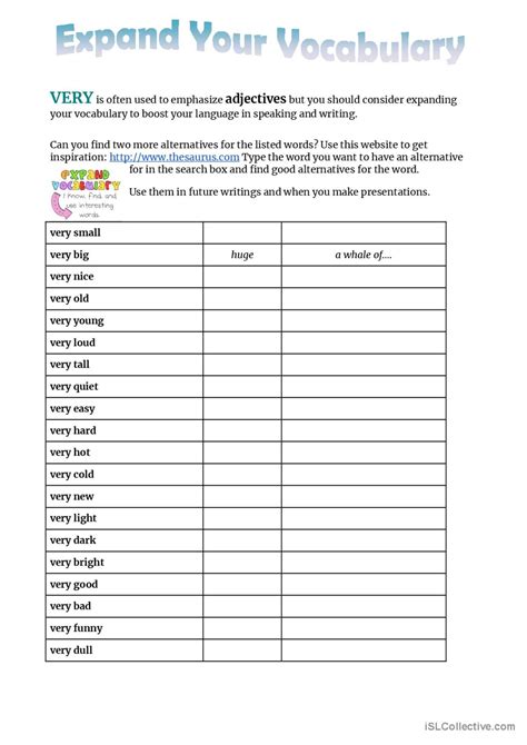 J and F words vocabulary expansion