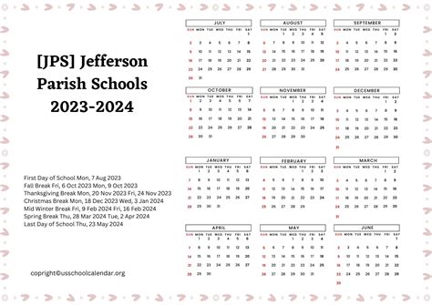 JPS Schools Calendar Image 10