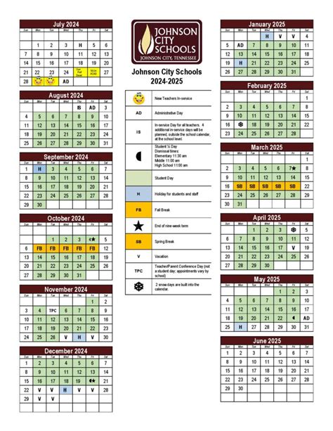 Johnson City Schools Calendar Overview