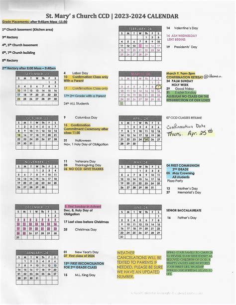 Key Dates in the CCD Academic Calendar