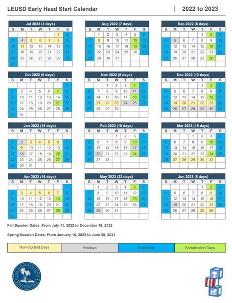 Lake Elsinore District Calendar Components