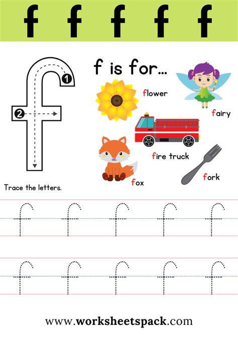 Letter F Printable Exercises