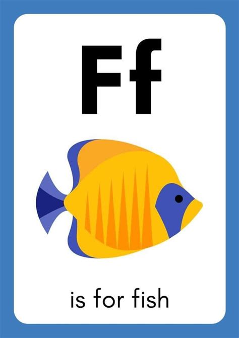 Letter F Printable Flashcards