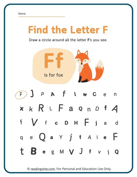 Letter F Printable Games