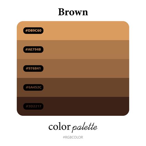 Light brown color palettes