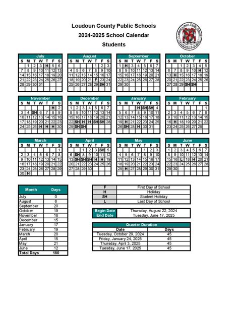 Loudoun Public Schools Calendar Overview