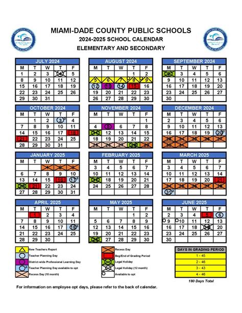 M-DCPS Calendar Structure