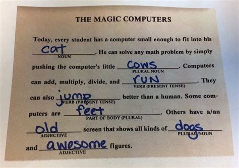 Introduction to Mad Libs